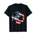 thumbnail image 1 of USA Soccer Women Men Kids American Flag Soccer Fan Short Sleeve T-Shirt Black Tee, 1 of 5