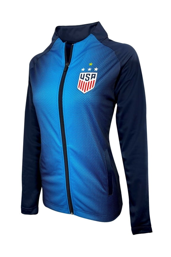 USA Soccer Women's Jacket, Girls And Adults, Licensed USA Women's Soccer Jacket (Fitted) L