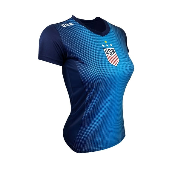 USA Soccer Women's Jersey For Girls And Adults, Licensed USA Soccer Jersey (Fitted Jersey) (YM)