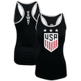 thumbnail image 1 of USA Soccer Women's Tank Tops, Black Soccer Racerback Tank Top (Black AM), 1 of 6