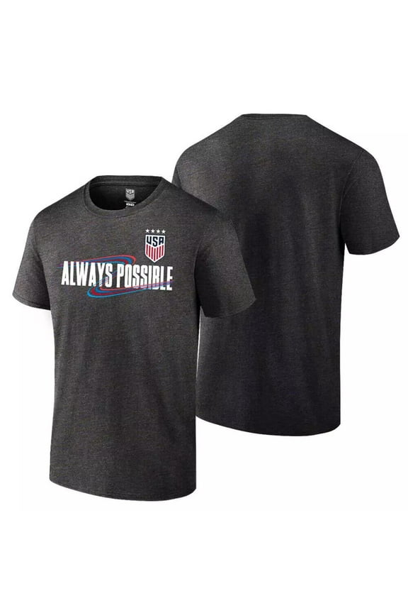 USA Soccer World Cup USWNT Graphic T-Shirt in Grey, Unisex Adult M