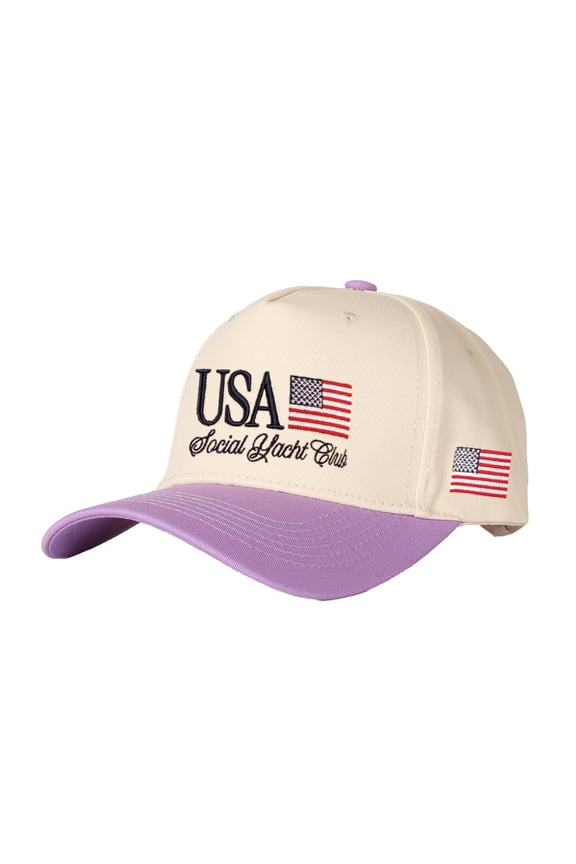 USA Social Yacht Club Embroidered Patchwork Trucker Cap | Adjustable Unisex Snapback, Nautical Club Essential