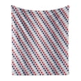 thumbnail image 1 of USA Soft Flannel Fleece Throw Blanket, July Fourth Stars Citizen National Day Patriotic Western Salute to the Union, Cozy Plush for Indoor and Outdoor Use, 60" x 80", Grey Indigo Red, by Ambesonne, 1 of 6