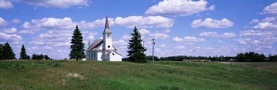 USA South Dakota Church Canvas Art - Panoramic Images (36 x 12)