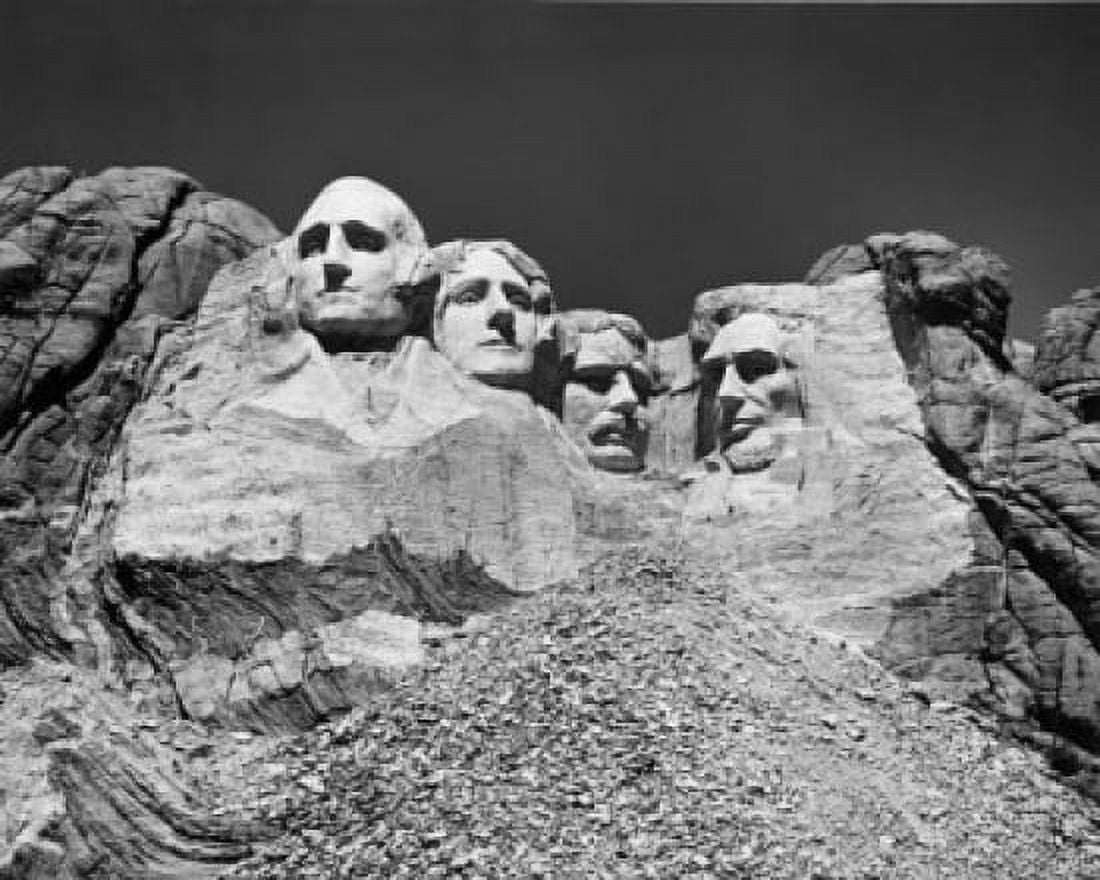 USA South Dakota Mount Rushmore National Memorial low angle view of sculptures of US Presidents carved in mountain Canvas Art -  (24 x 36)