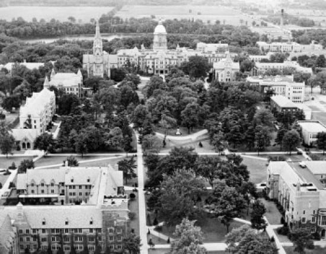 USA South Indiana University of Notre Dame aerial view Canvas Art - (24 x 36)