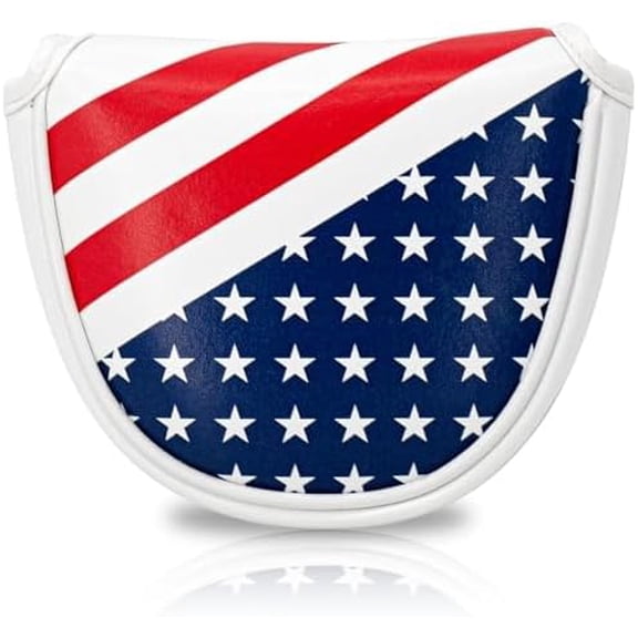 USA/Star/Blank Design Style Golf Mallet Putter Cover Headcover Magnetic Golf Head Covers Headcovers Club Protective Equipment.