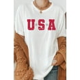 thumbnail image 1 of USA Star Patriotic July Fourth Picnic Graphic Tee T-Shirt, 1 of 8