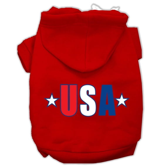 Pet Dog Cat Hoodie Screen Printed, "USA Star"