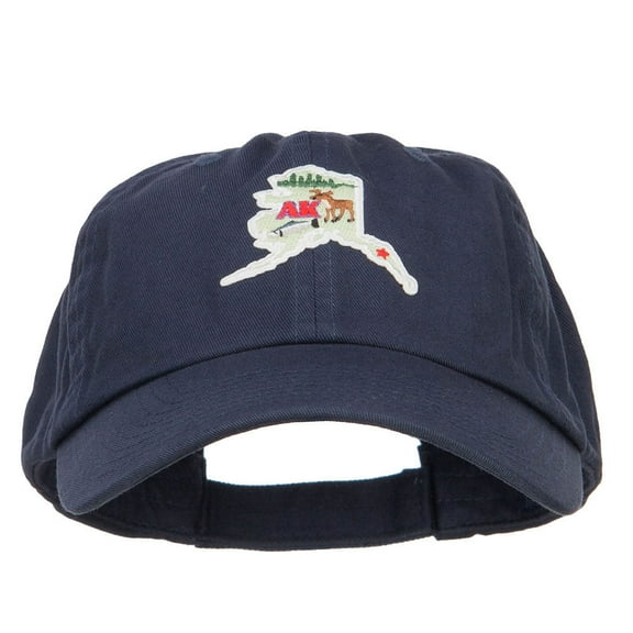 USA State Alaska Patched Low Profile Cap - Navy OSFM