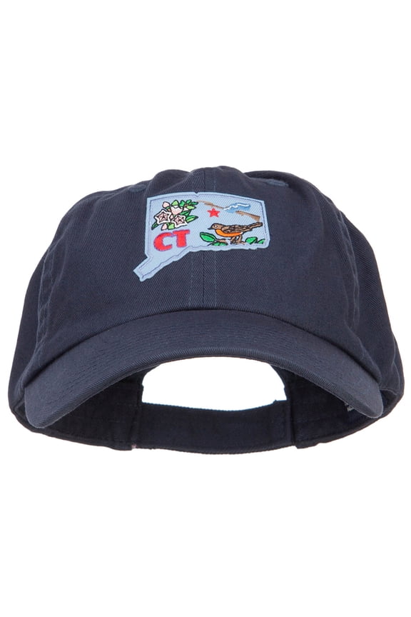 USA State Connecticut Patched Low Profile Cap - Navy OSFM