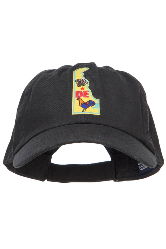 USA State Delaware Patched Low Profile Cap - Black OSFM