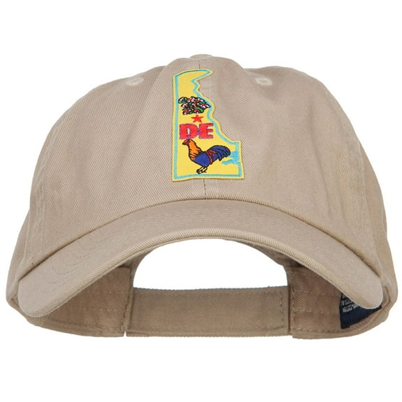 USA State Delaware Patched Low Profile Cap - Khaki OSFM