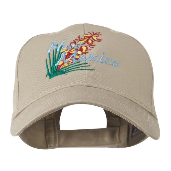 USA State Flower New Mexico Yucca Embroidered Cap - Khaki OSFM