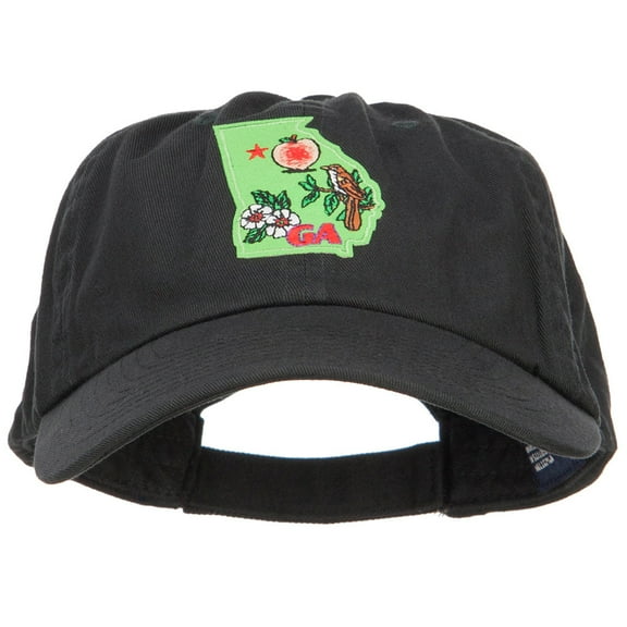USA State Georgia Patched Low Profile Cap - Black OSFM