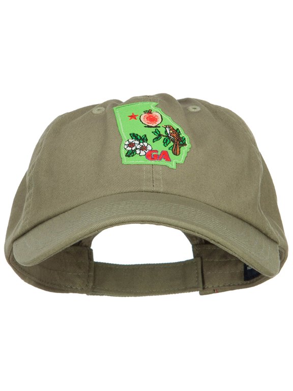 USA State Georgia Patched Low Profile Cap - Olive OSFM