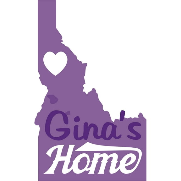 USA State Idaho Map Silhouette Boise Customized Wall Decal - Custom Vinyl Wall Art - Personalized Name - Baby Girls Boys Kids Bedroom Wall Decal Room Decor Wall Stickers Decoration Size (zzxzz inch)