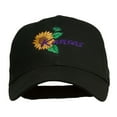 thumbnail image 1 of USA State Kansas Sunflower Embroidered Low Profile Cap - Black OSFM, 1 of 5