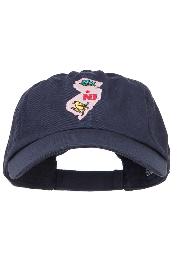 USA State New Jersey Patched Low Profile Cap - Navy OSFM