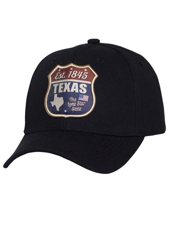 USA State Patch Baseball Cap – Badge Hat Unisex Travel Souvenir Americana Style Cap, Texas