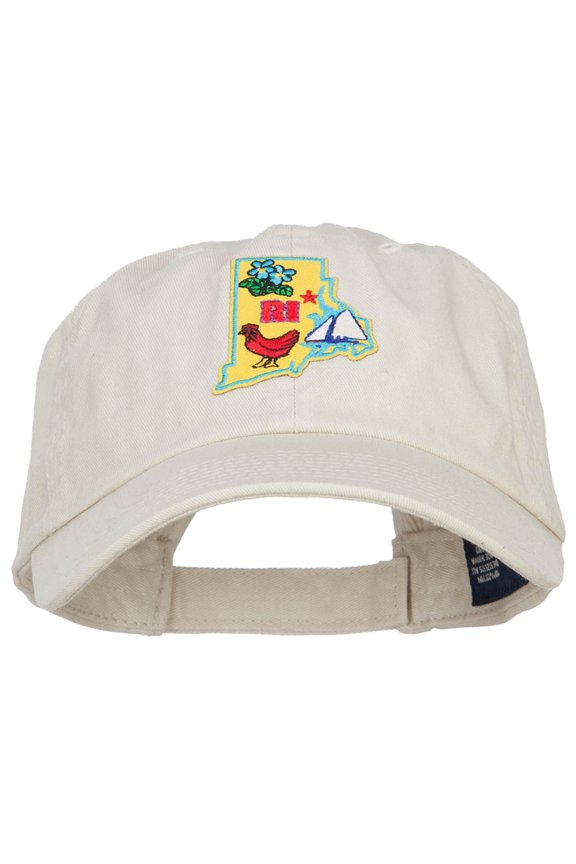 USA State Rhode Island Patched Low Profile Cap - Putty OSFM
