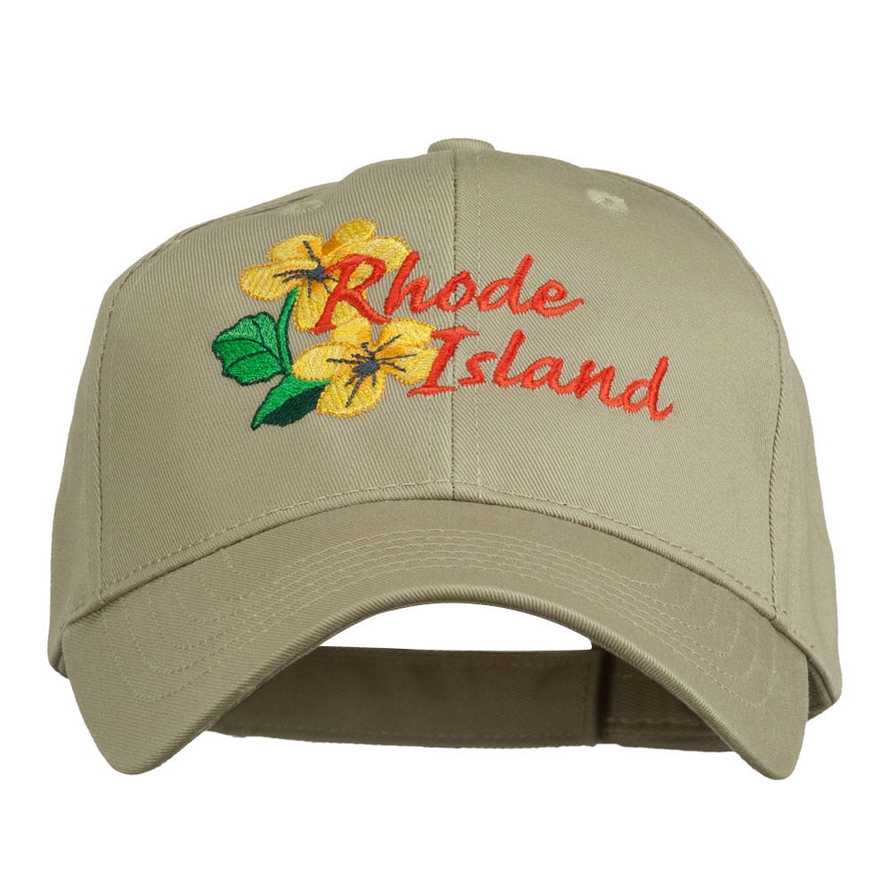 USA State Rhode Island Violet Embroidered Low Profile Cap - Khaki OSFM ...