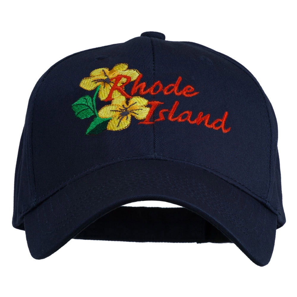 USA State Rhode Island Violet Embroidered Low Profile Cap - Navy OSFM ...