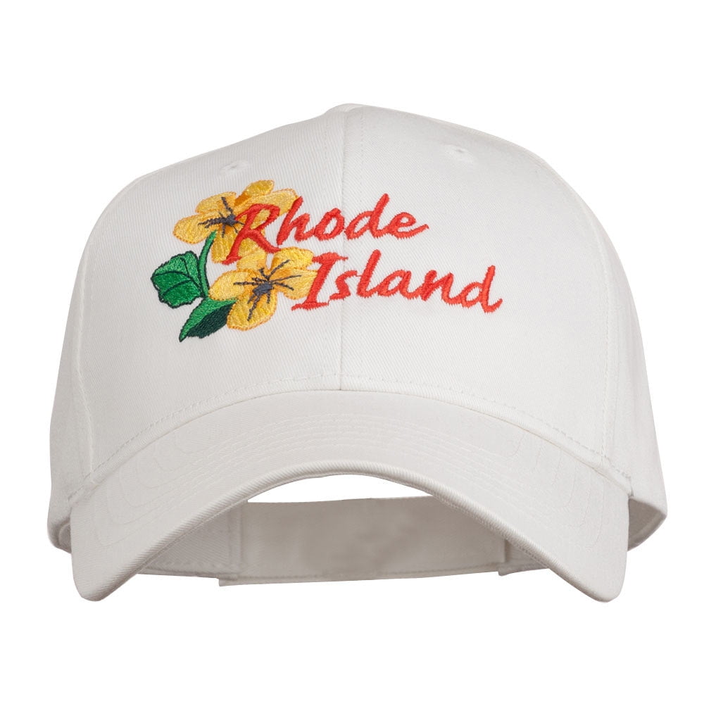 USA State Rhode Island Violet Embroidered Low Profile Cap - White OSFM ...