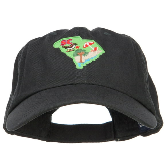 USA State South Carolina Patched Low Profile Cap - Black OSFM