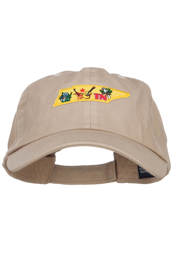 USA State Tennessee Patched Low Profile Cap - Khaki OSFM