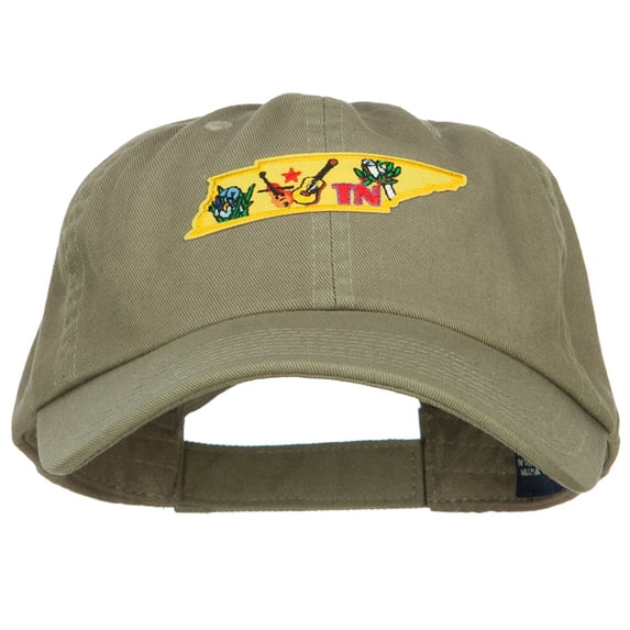 USA State Tennessee Patched Low Profile Cap - Olive OSFM