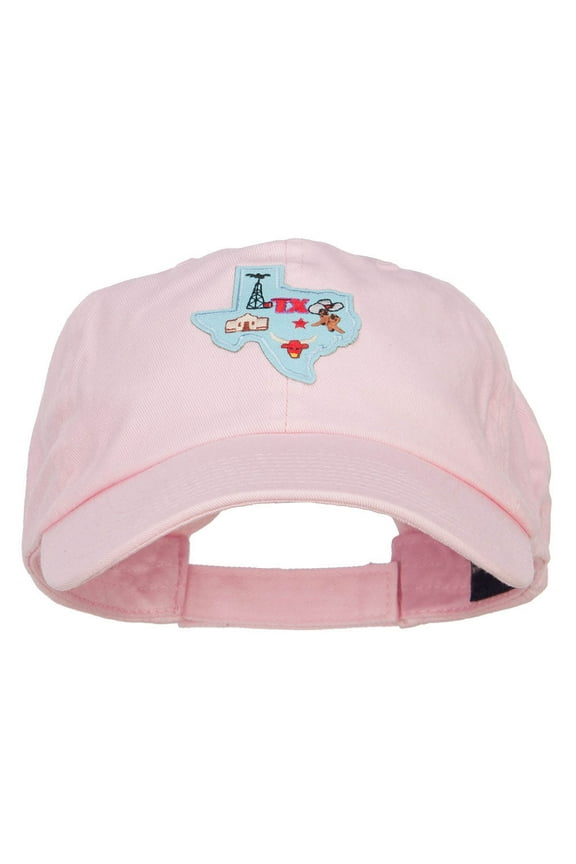 USA State Texas Patched Low Profile Cap - Pink OSFM