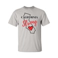 thumbnail image 1 of USA States Strong State Outline Heart Unisex Adult Short Sleeve T-shirt-California-xl, 1 of 4