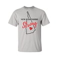 thumbnail image 1 of USA States Strong State Outline Heart Unisex Adult Short Sleeve T-shirt-New Hampshire-xl, 1 of 4