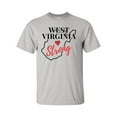 thumbnail image 1 of USA States Strong State Outline Heart Unisex Adult Short Sleeve T-shirt-West Virginia-xxl, 1 of 4