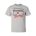 thumbnail image 1 of USA States Strong State Outline Heart Unisex Adult Short Sleeve T-shirt-Wyoming-xxxl, 1 of 4