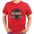 thumbnail image 1 of USA Steel American Blue Collar Pride Plus Size Crewneck Graphic Tee Shirt Brisco Brands 2X, 1 of 6