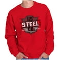 thumbnail image 1 of USA Steel American Blue Collar Pride Unisex Plus Fleece Graphic Sweatshirt Brisco Brands 2X, 1 of 6