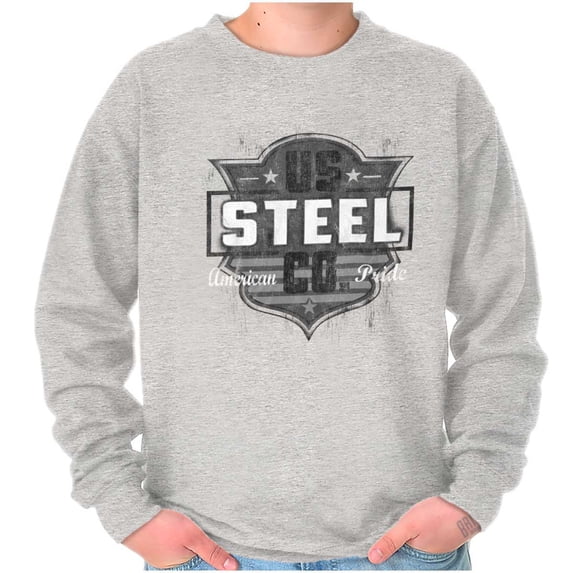 USA Steel American Blue Collar Pride Unisex Plus Fleece Graphic Sweatshirt Brisco Brands 4X