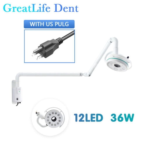 USA Stock Wall-mounted 36w 12 Leds Shadowless Surgical Exam Light Operation Lamp