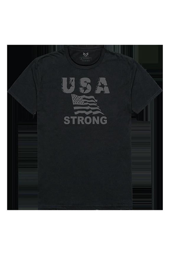 USA Strong 2 Relaxed Graphic Tee Shirt, Black - Large