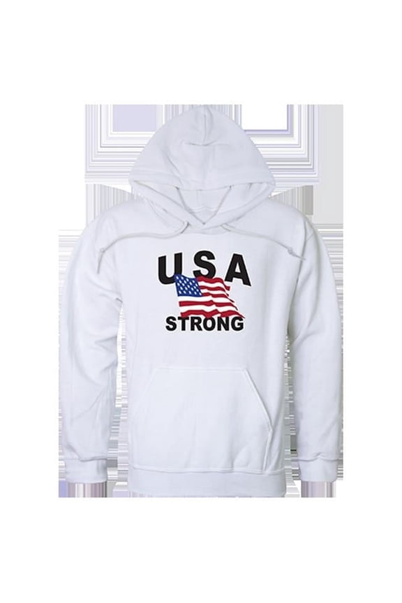 USA Strong 4 Graphic Pullover Sweatshirt, White - Extra Large