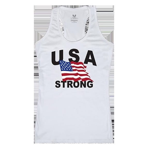 USA Strong 4 Graphic Tank Top, White - 2XL