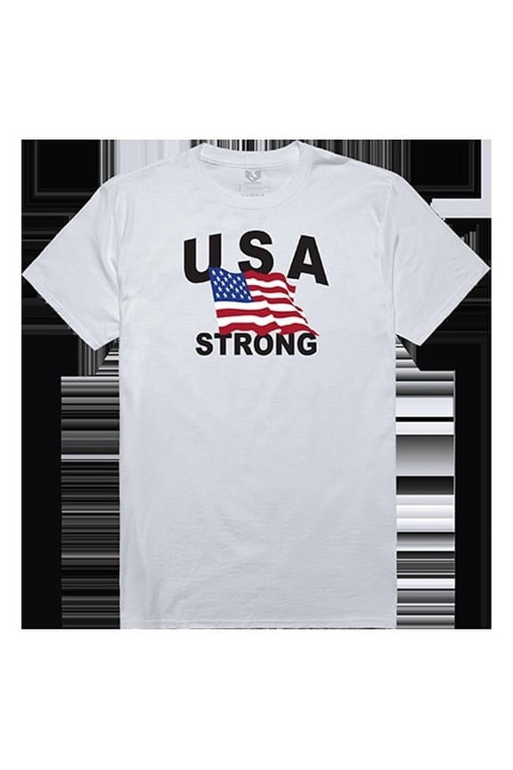 USA Strong 4 Relaxed Graphic Tee Shirt, White - Medium
