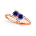 thumbnail image 1 of USA Studs R781-S-D-.50-14R-vs-2 0.50 14K Rose Gold Sapphire Two Stone Rings, vs-2 Round, 1 of 1