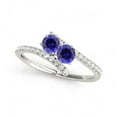 thumbnail image 1 of USA Studs R781-S-D-.75-14W-Si-2 0.75 14K White Gold Sapphire Two Stone Rings, Si-2 Round, 1 of 1