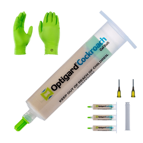 USA Supply Optigard Cockroach Gel- Roach Killer Indoor infestation -Prevent All Cockroach Species- with Premium USA-Supply Gloves- 4 Tubes×30g
