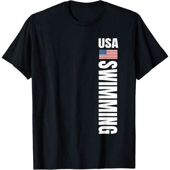 USA Swimming American Flag Swim Sport Team T-Shirt