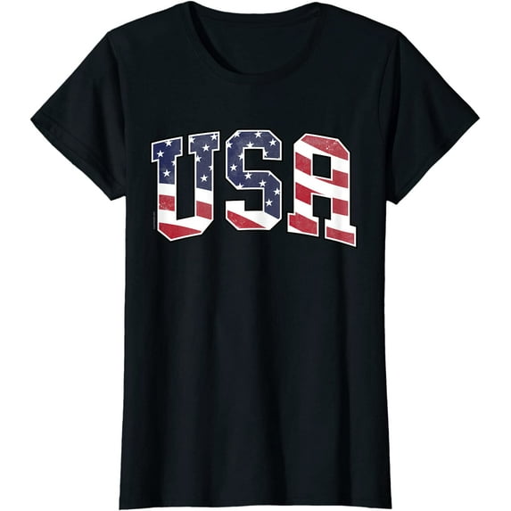 USA T Shirt Graphic Patriotic Gift American Flag T-Shirt