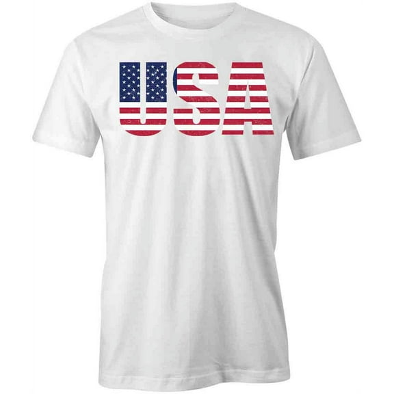USA T-Shirt | Patriotic American White Tee Gift